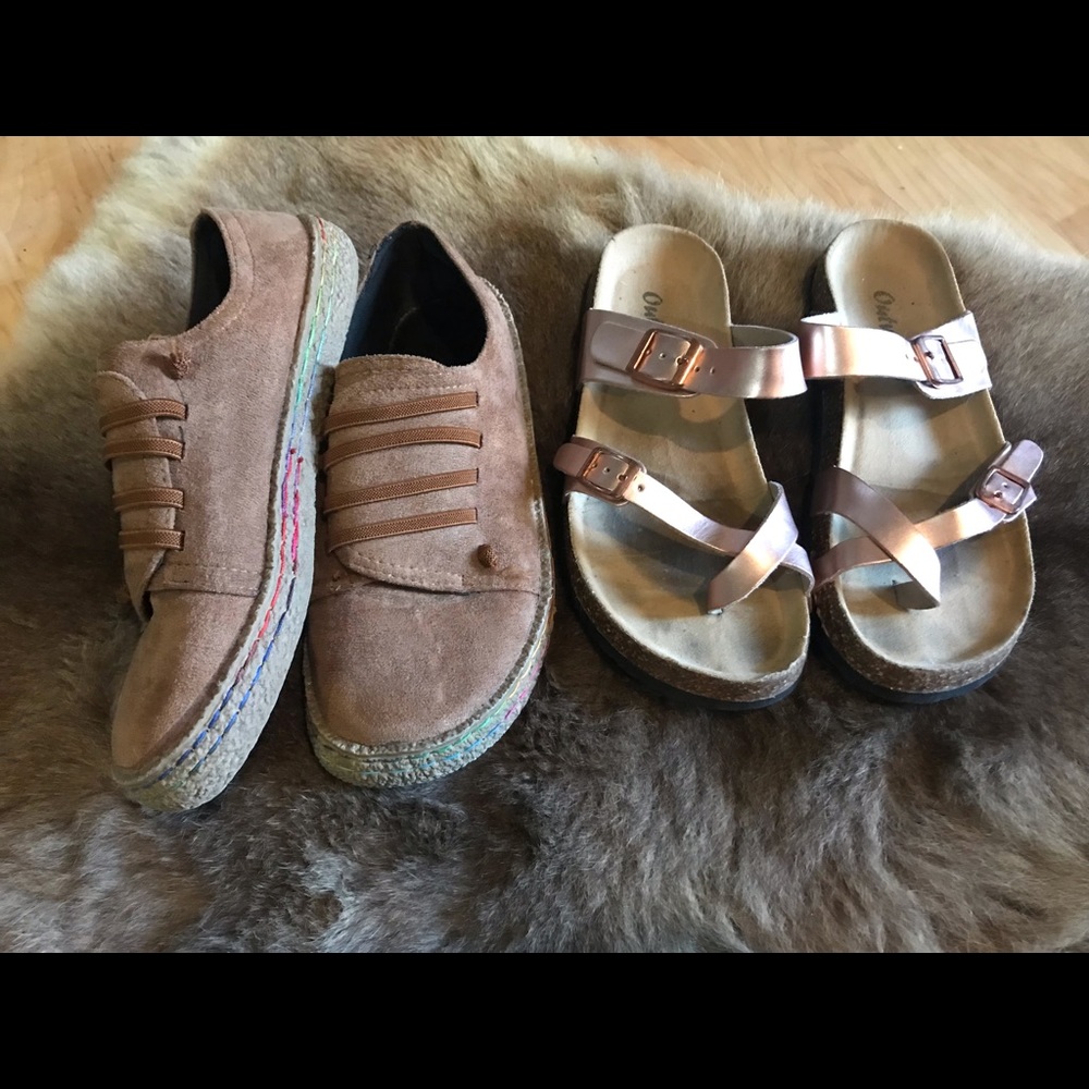 2 pairs sz 8 Hippie Shoes ✌️❤️